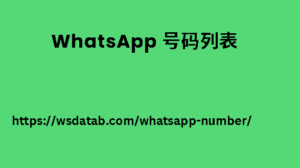 WhatsApp 号码列表