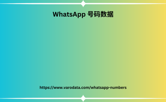 WhatsApp 号码数据