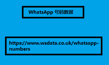 WhatsApp 号码数据